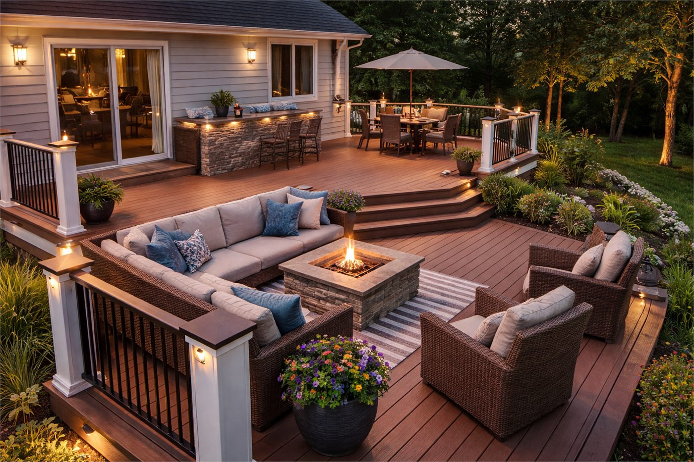 Elkhorn cedar deck close-up